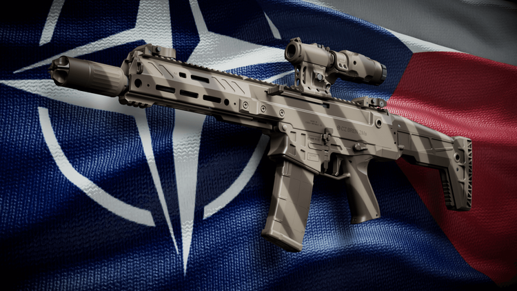 CZ BREN 2 Ms special edition celebrating the 25th anniversary of the Czech Republic's accession to NATO